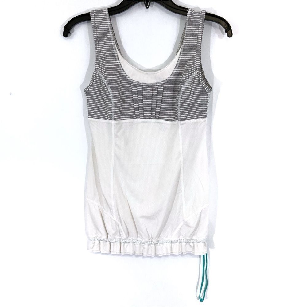 LULULEMON Gathered Waist Tank Top White Size 4